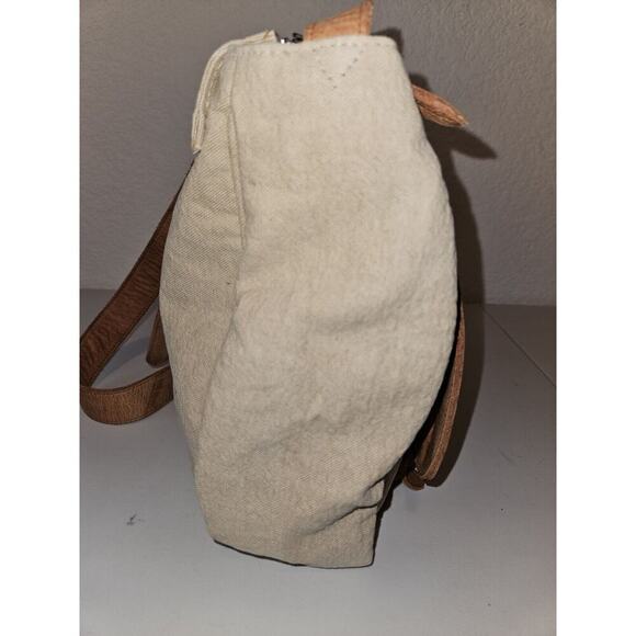 Anabaglish Sundance Canvas/Leather Large Distressed Messenger Bag 16x11x5 - Picture 6 of 14